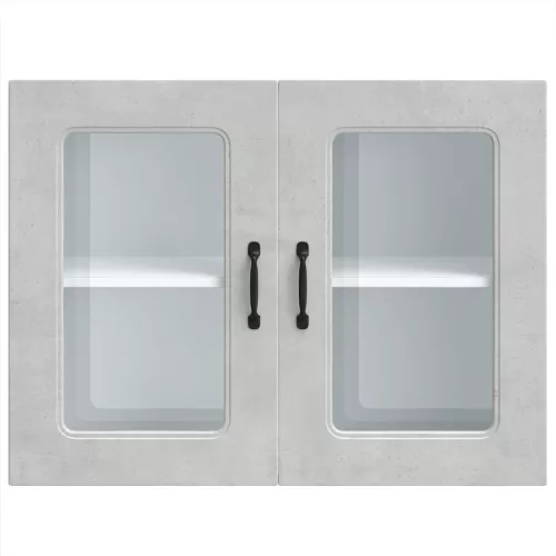  Konyhai fali szekrény üvegajtóval Kalmar beton szürke műfa