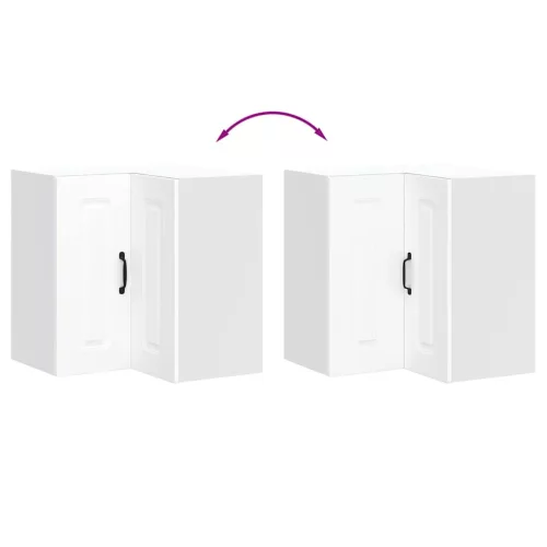  Konyhai fali sarokszekrény Kalmar fehér színű műfa