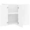  Konyhai fali sarokszekrény Kalmar magasfényű fehér színű műfa