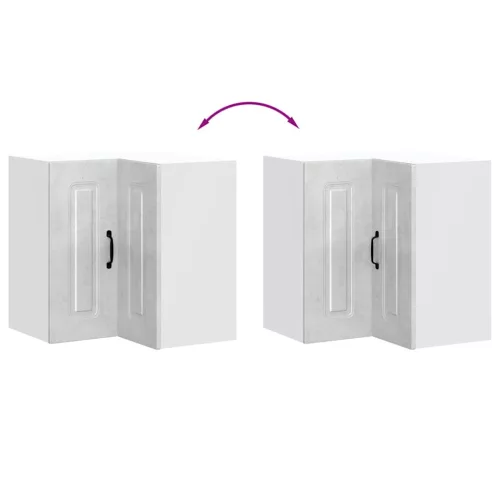  Konyhai fali sarokszekrény Kalmar beton szürke műfa