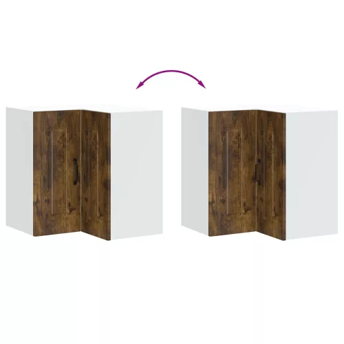  Konyhai fali sarokszekrény Kalmar füstölt tölgy fűrészelt fa