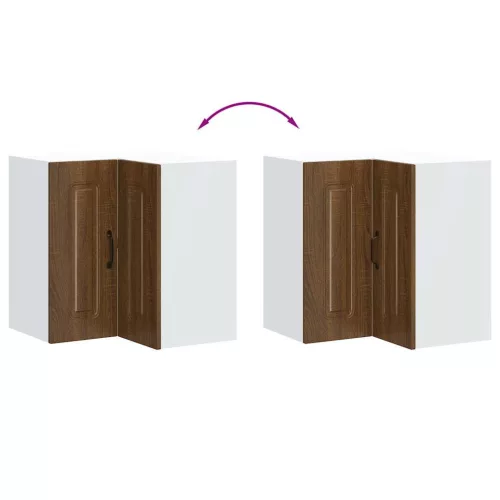  Konyhai fali sarokszekrény Kalmar barna tölgyfa színű műfa