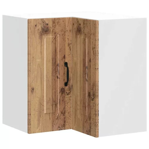  Konyhai fali sarokszekrény Kalmar régi fából színű műfa
