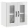  Konyhai fali szekrény üvegajtóval Kalmar magasfényű fehér színű