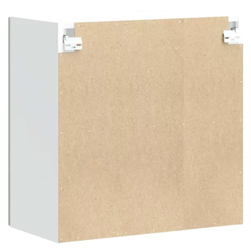  Konyhai fali szekrény üvegajtóval Kalmar magasfényű fehér színű