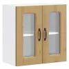  konyhai fali szekrény üvegajtóval Kalmar kézműves tölgy