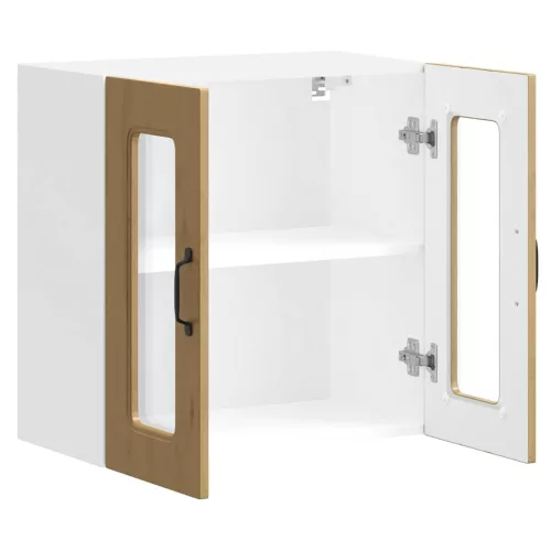  konyhai fali szekrény üvegajtóval Kalmar kézműves tölgy