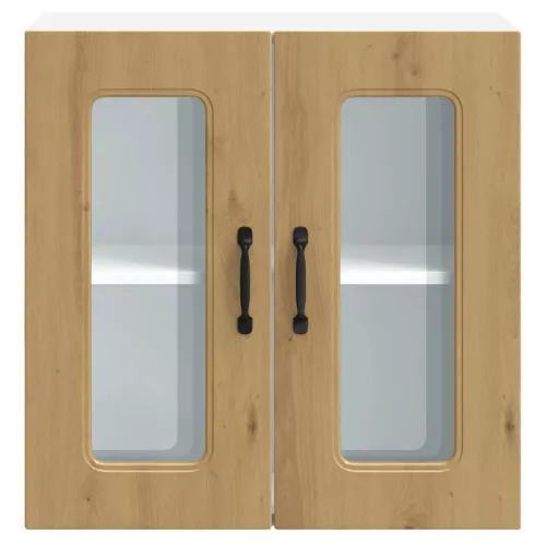  konyhai fali szekrény üvegajtóval Kalmar kézműves tölgy