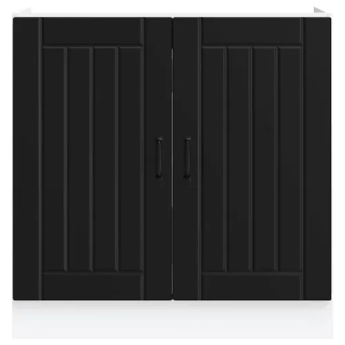  mosdóaljzatos szekrény Lucca fekete szerelt fa