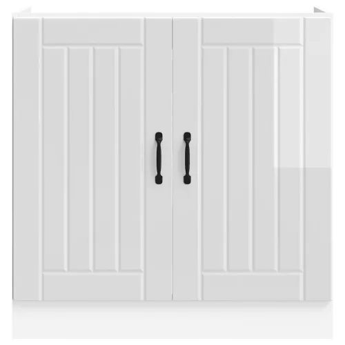  mosdóaljzatos szekrény Lucca magasfényű fehér szerelt fa