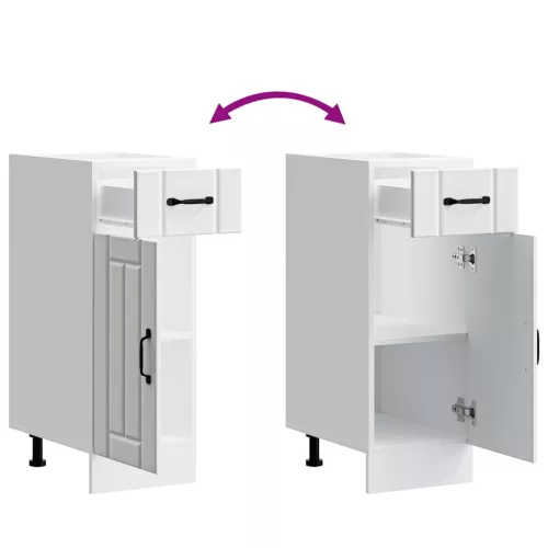  Konyhai alsó szekrény Lucca fehér szerelt fa