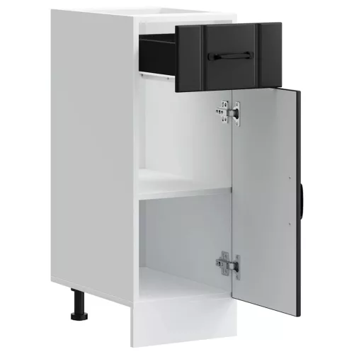  Konyhai alsó szekrény Lucca fekete szerelt fa