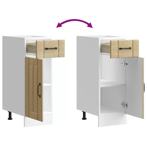  Konyhai alsó szekrény Lucca sonoma tölgy szerelt fa