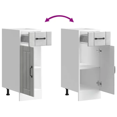  Konyhai alsó szekrény Lucca betonszürke szerelt fa