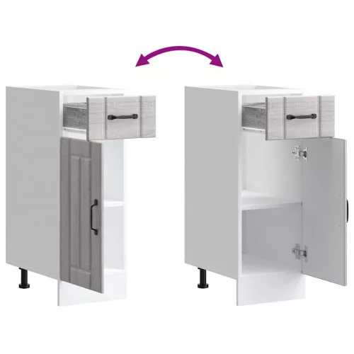  Konyhai alsó szekrény Lucca szürke sonoma szerelt fa