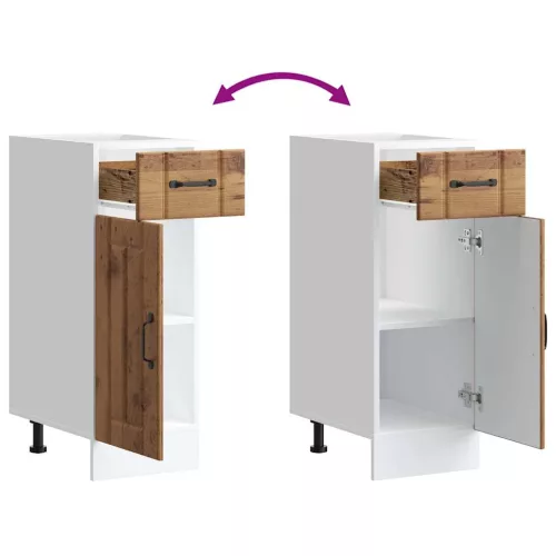  Konyhai alsó szekrény Lucca antik fa szerelt fa