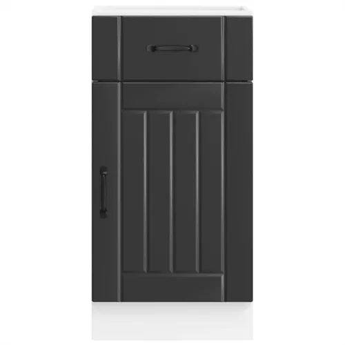  Konyhai alsó szekrény Lucca fekete szerelt fa