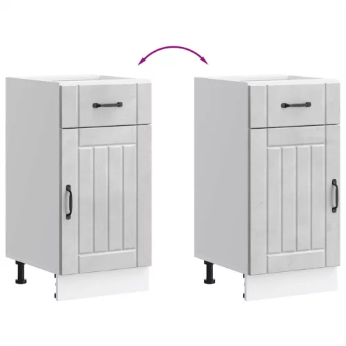  Konyhai alsó szekrény Lucca betonszürke szerelt fa