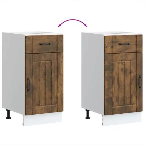  Konyhai alsó szekrény Lucca füstölt tölgy szerelt fa