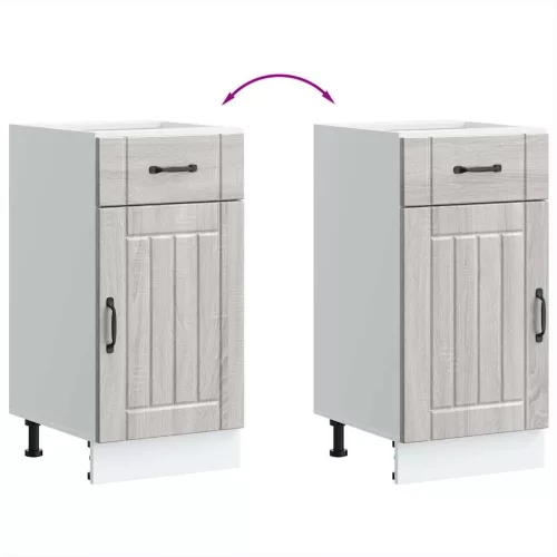  Konyhai alsó szekrény Lucca szürke sonoma szerelt fa