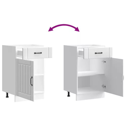  Konyhai alsó szekrény Lucca fehér szerelt fa