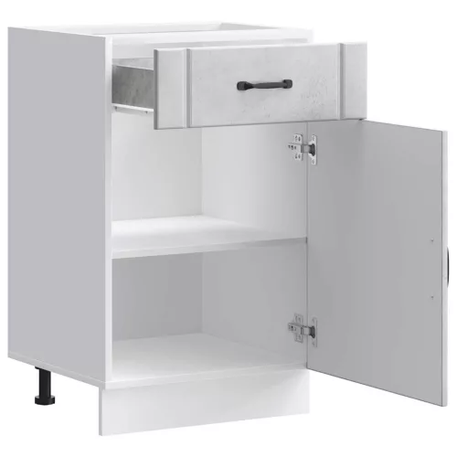  Konyhai alsó szekrény Lucca betonszürke szerelt fa