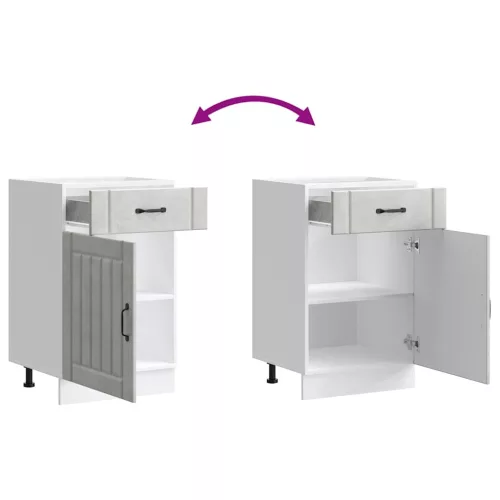  Konyhai alsó szekrény Lucca betonszürke szerelt fa