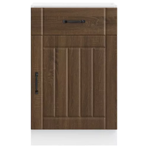  Konyhai alsó szekrény Lucca barna tölgy szerelt fa