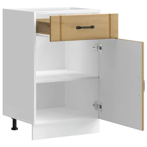  Konyhai alsó szekrény Lucca kézműves tölgy szerelt fa