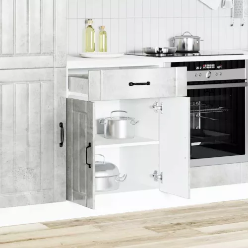  Konyhai alsó szekrény Lucca betonszürke szerelt fa