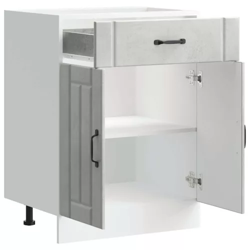  Konyhai alsó szekrény Lucca betonszürke szerelt fa