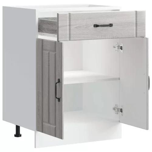  Konyhai alsó szekrény Lucca szürke sonoma szerelt fa