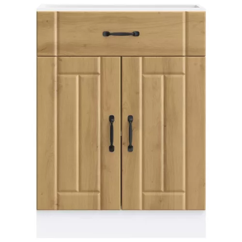  Konyhai alsó szekrény Lucca kézműves tölgy szerelt fa