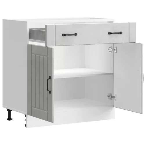  Konyhai alsó szekrény Lucca betonszürke szerelt fa