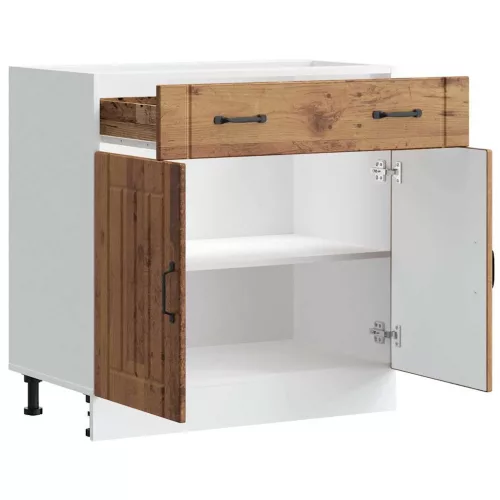  Konyhai alsó szekrény Lucca antik fa szerelt fa