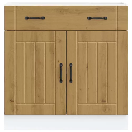  Konyhai alsó szekrény Lucca kézműves tölgy szerelt fa