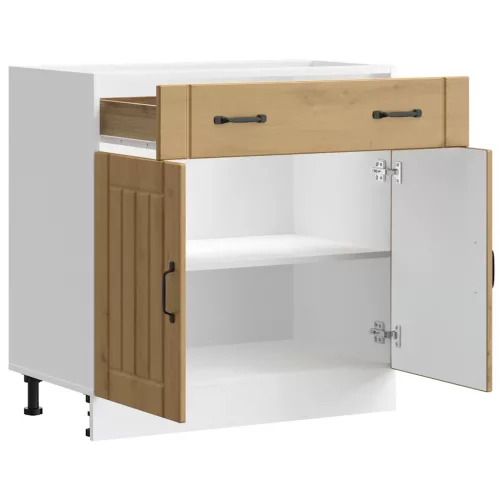  Konyhai alsó szekrény Lucca kézműves tölgy szerelt fa