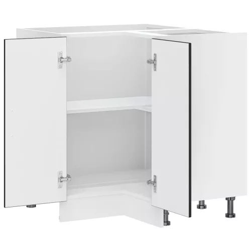  Konyhai sarok alsó szekrény Lucca fekete szerelt fa