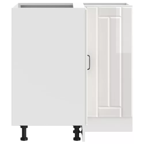  Konyhai sarok alsó szekrény Lucca magasfényű fehér szerelt fa