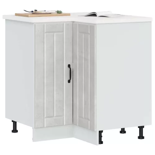  Konyhai sarok alsó szekrény Lucca betonszürke szerelt fa