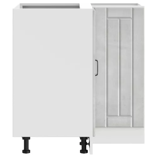  Konyhai sarok alsó szekrény Lucca betonszürke szerelt fa