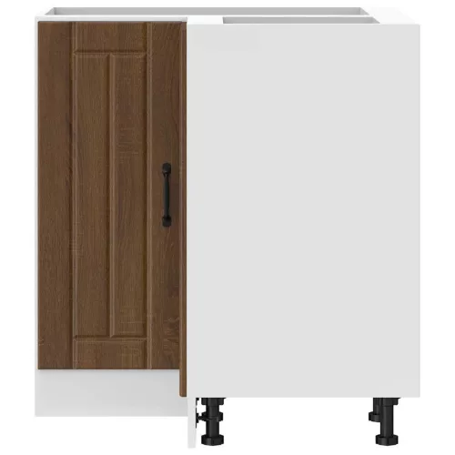  Konyhai sarok alsó szekrény Lucca barna tölgy szerelt fa