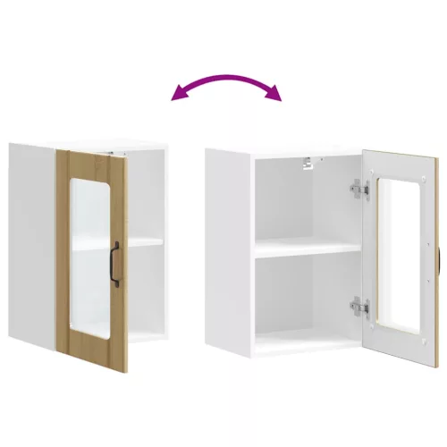  Konyhai fali szekrény üvegajtóval Lucca sonoma tölgy