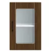  Konyhai fali szekrény üvegajtóval Lucca barna tölgy