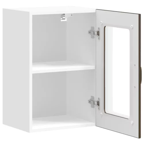  Konyhai fali szekrény üvegajtóval Lucca barna tölgy