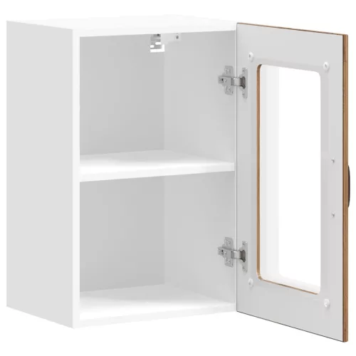  Konyhai fali szekrény üvegajtóval Lucca antik fa