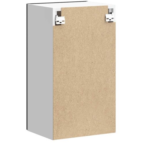  Konyhai fali szekrény Lucca fekete szerelt fa