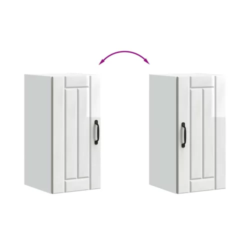  konyhai fali szekrény Lucca magasfényű fehér szerelt fa