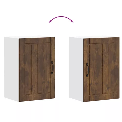  konyhai fali szekrény Lucca füstölt tölgy szerelt fa