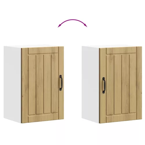  konyhai fali szekrény Lucca kézműves tölgy szerelt fa